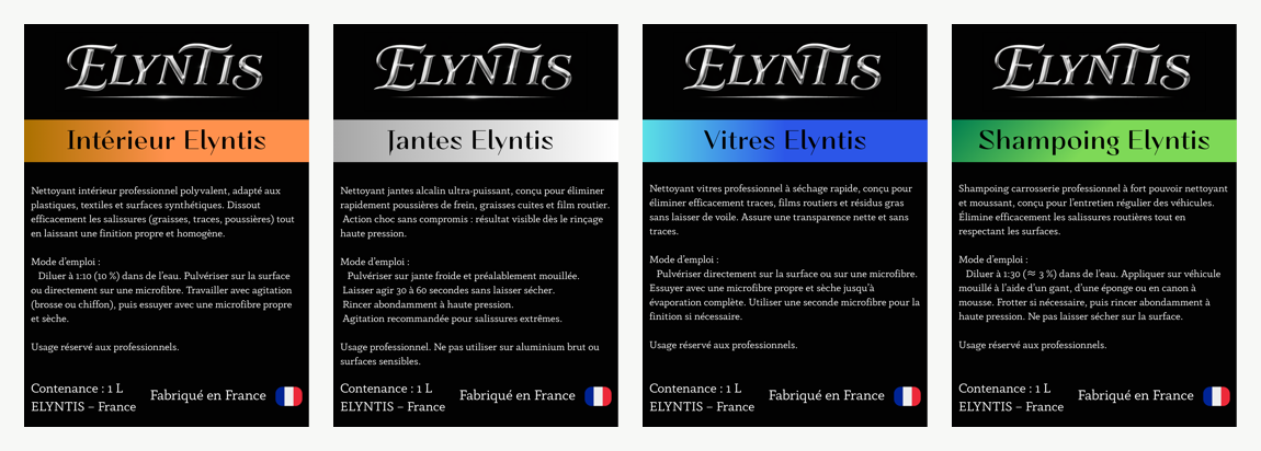 Étiquettes produits Elyntis